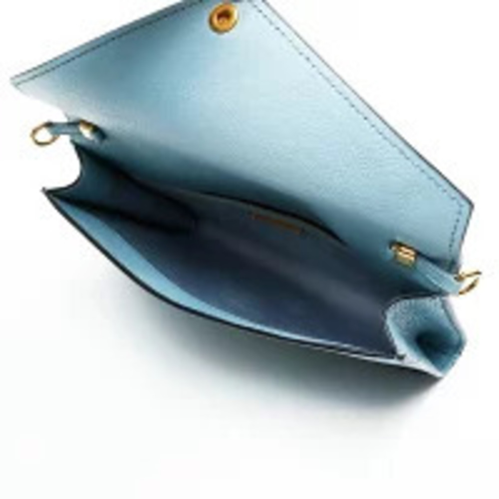 Miu Miu Leather Letter Shoulder Bag Blue - Picture 13 of 13